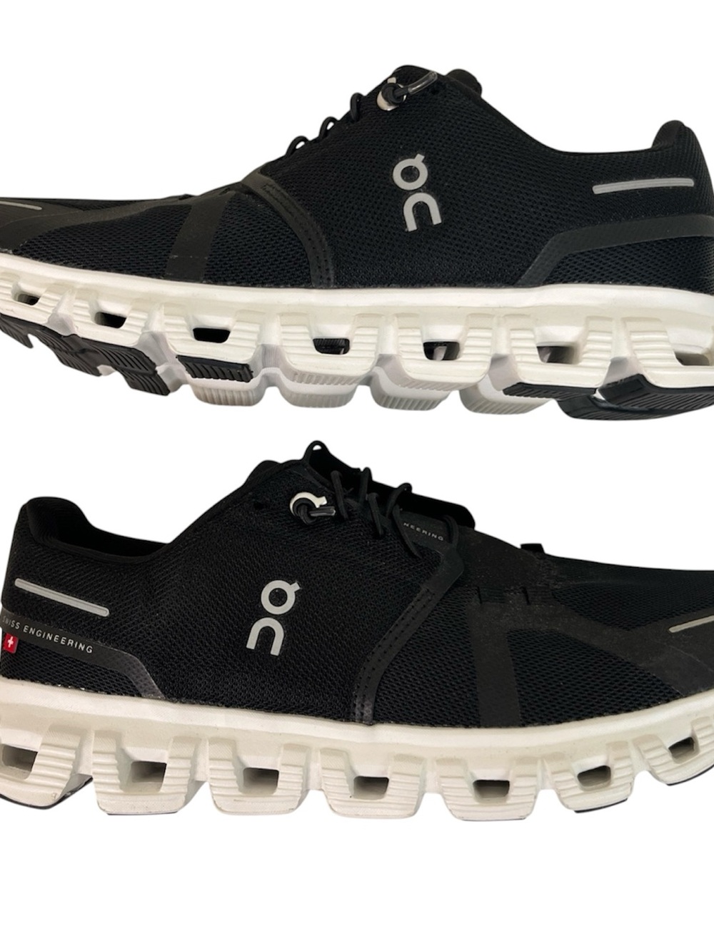 ON Cloud 6 Black & White Sneakers Sz W9.5 3MF10070299 Worn A Few Times